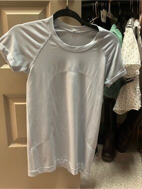 lululemon athletica Light Blue Short-Sleeve Tee